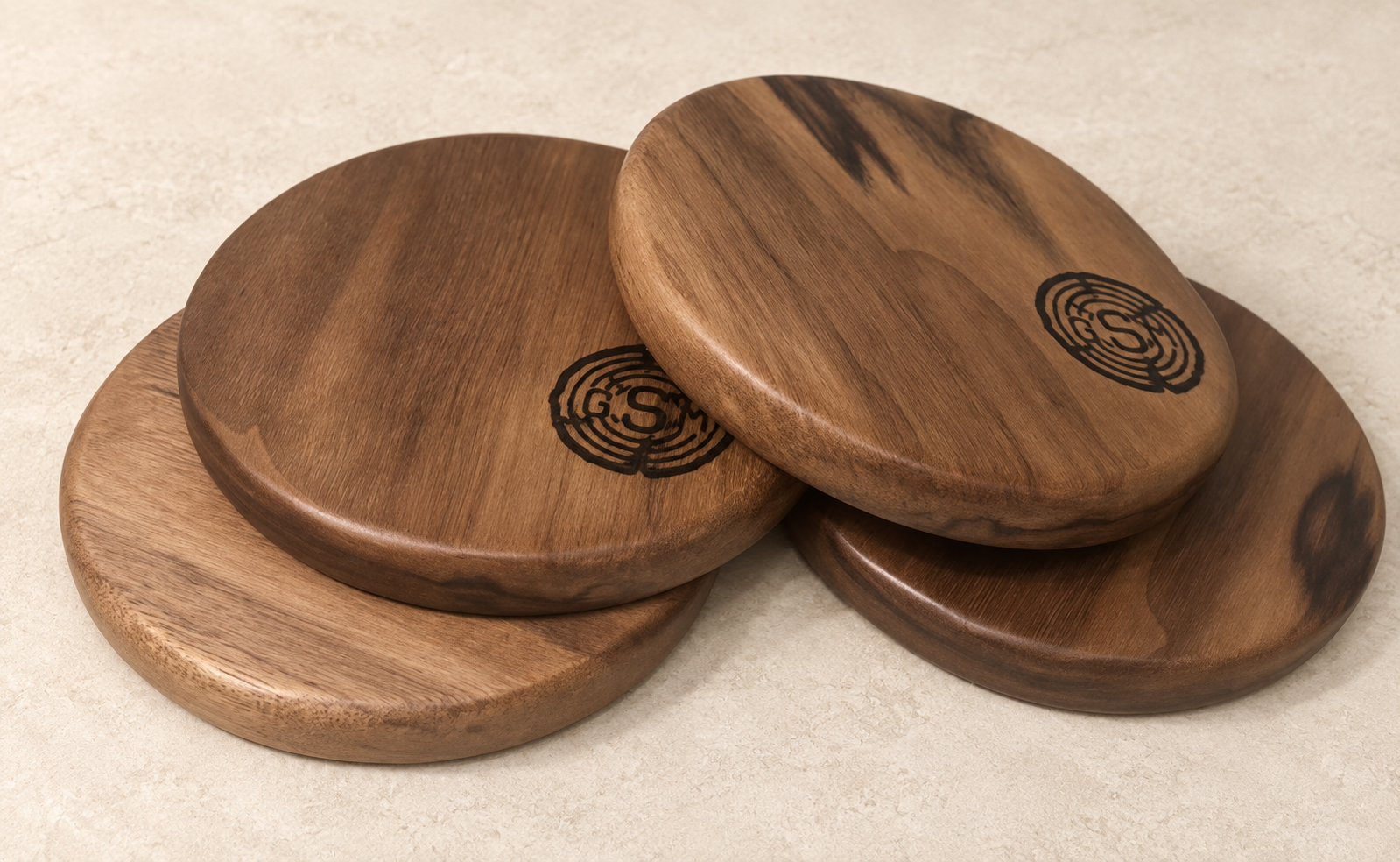 Walnut Serving Rounds